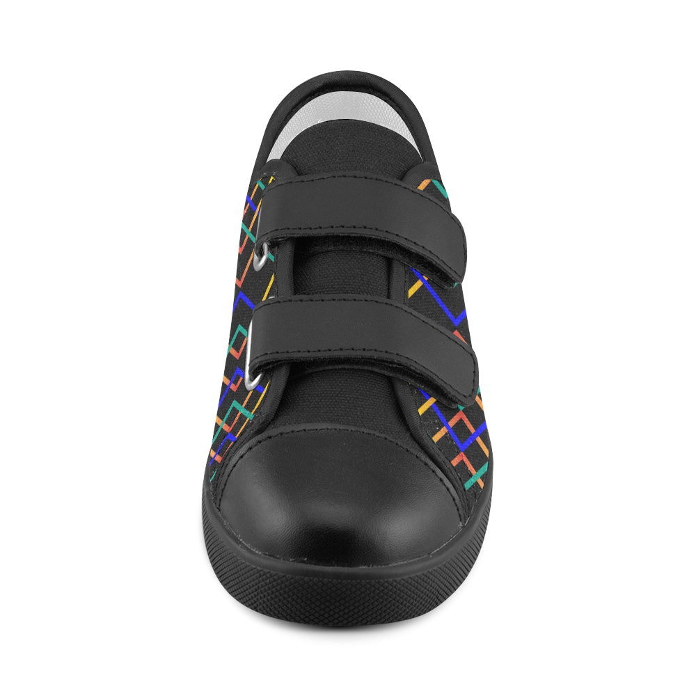 Constellation Print Velcro Canvas Kid's Shoes