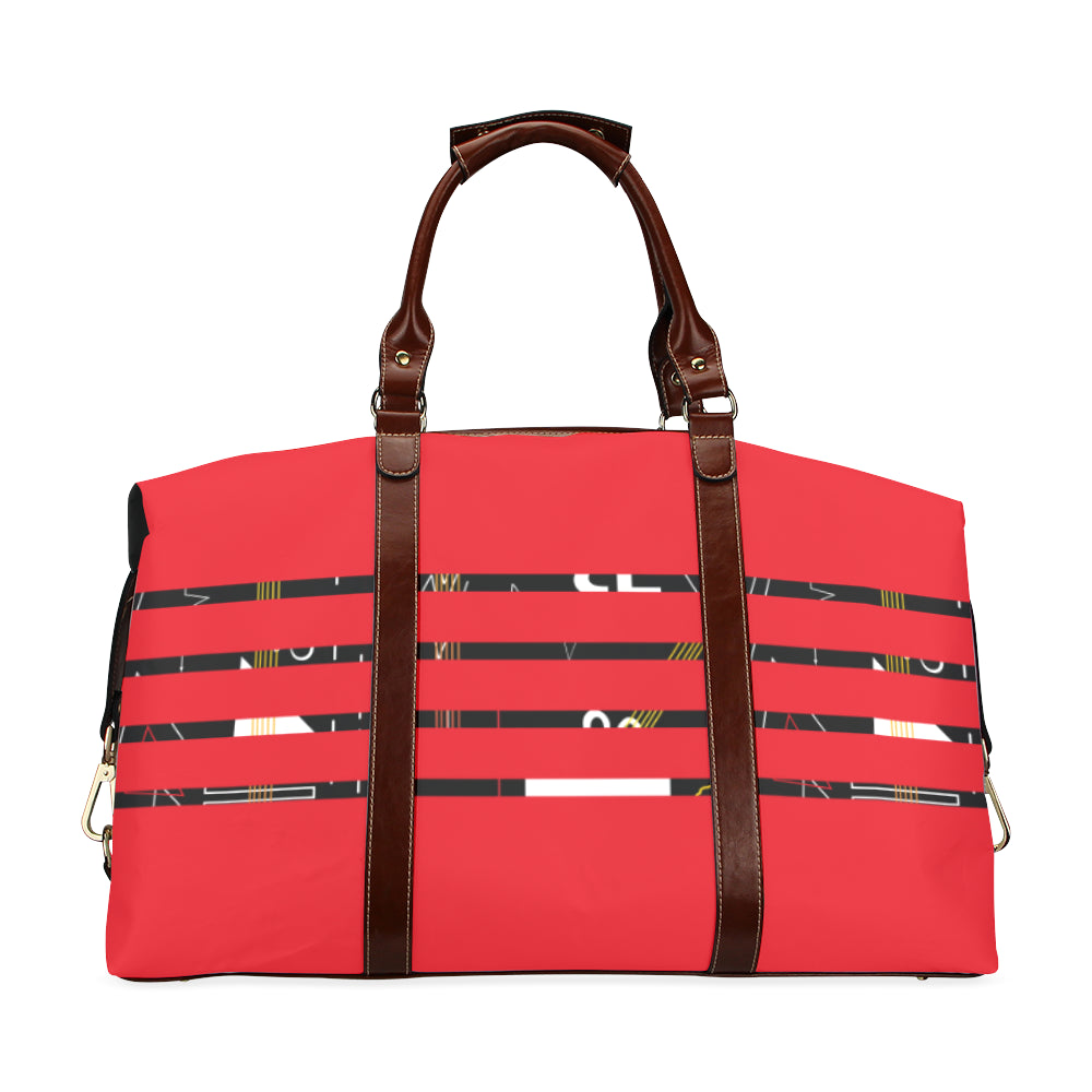 Red Linear Travel Bag