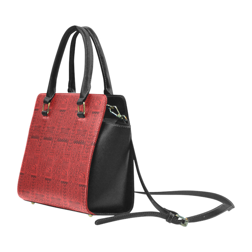 AfriBix Tribal Print Semi-Colon Handbag