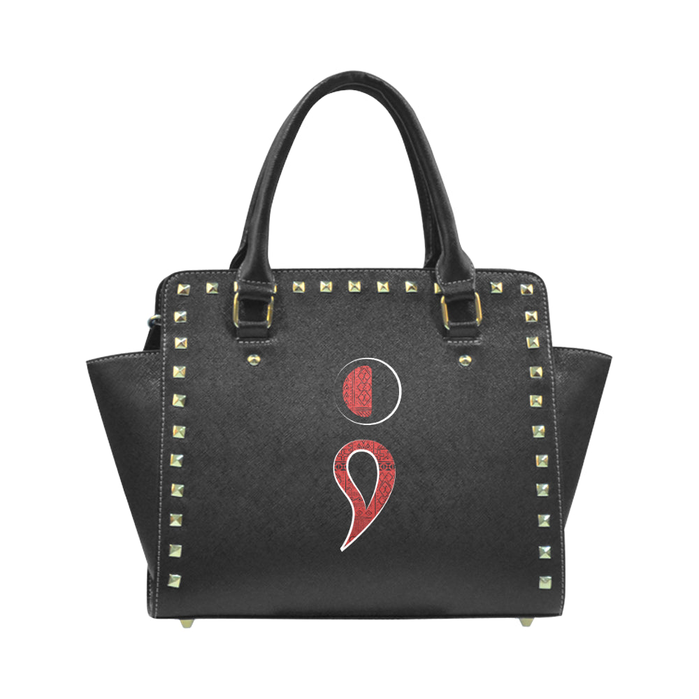 AfriBix Tribal Print Semi-Colon Handbag