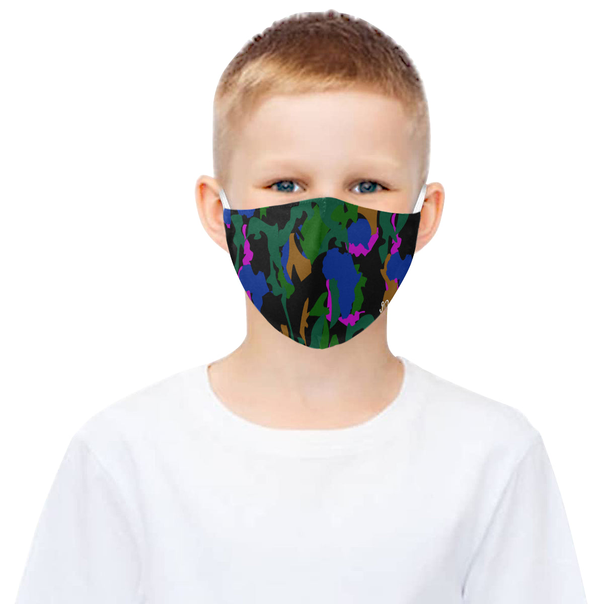 AfriBix Camo Print Cotton Fabric Face Mask with Filter Slot & Adjustable Strap - Non-medical use (2 Filters Included)