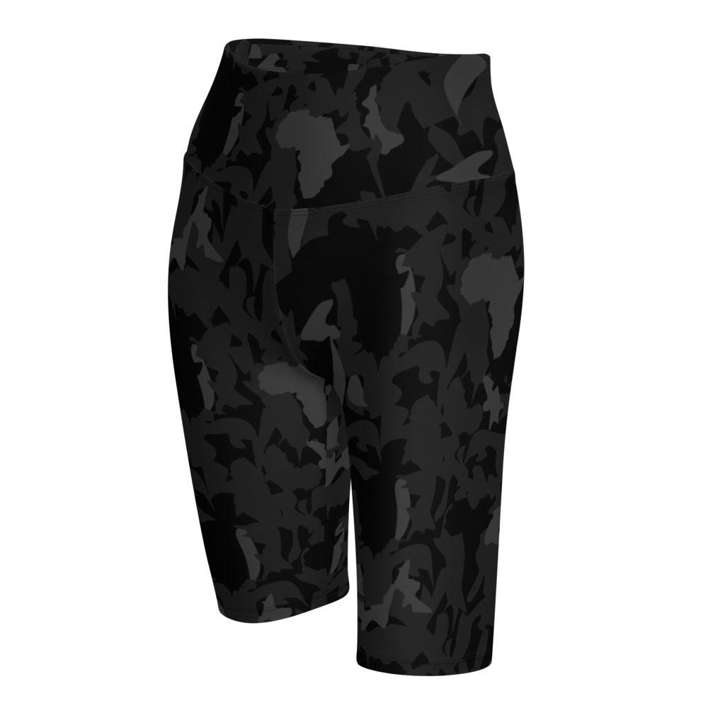 AfriBix Camouflage Biker Shorts - Camo Noir