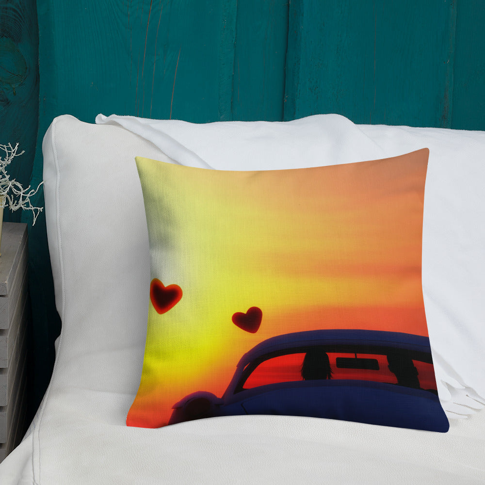 Love Personalised Premium Throw Pillow - Road trip