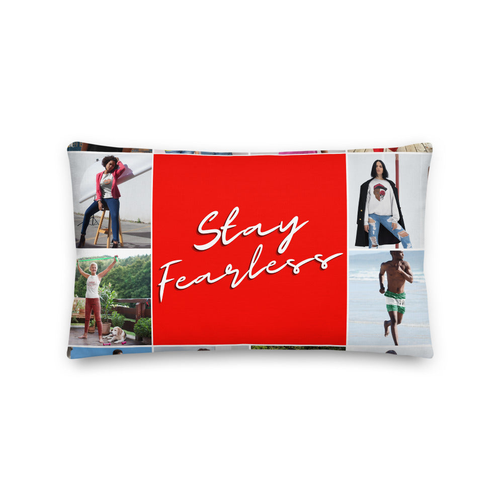 Stay Fearless Personalised Premium Throw Pillow
