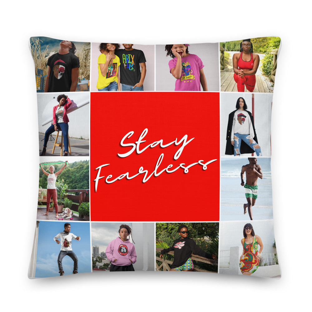 Stay Fearless Personalised Premium Throw Pillow