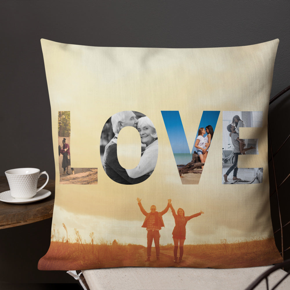 Love Personalised Premium Throw Pillow - Nature