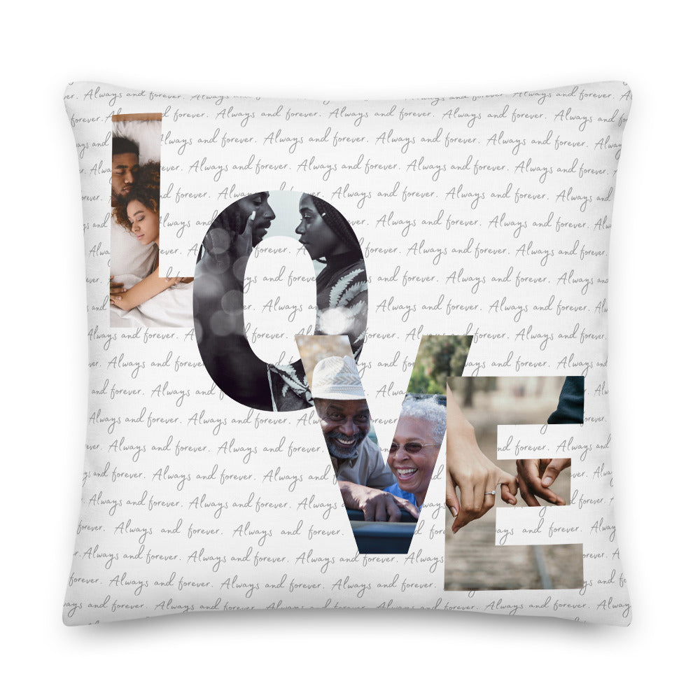Always and Forever Personalised Premium Throw Pillow
