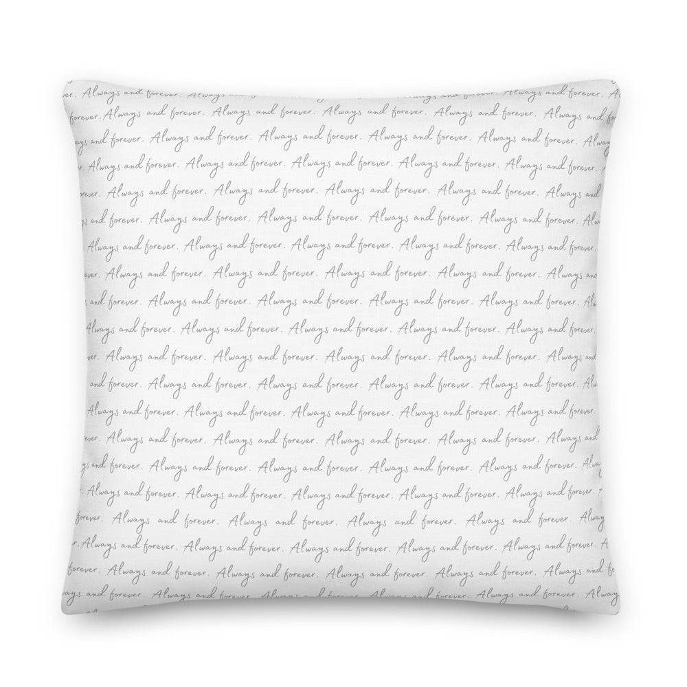 Always and Forever Personalised Premium Throw Pillow