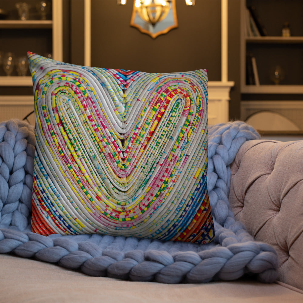 Love Woven in Time Premium Throw Pillow