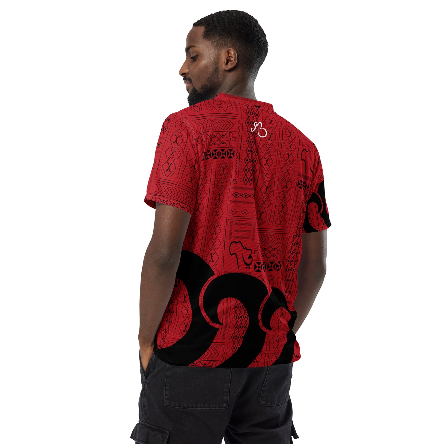 AfriBix Tribal print recycled unisex sports jersey