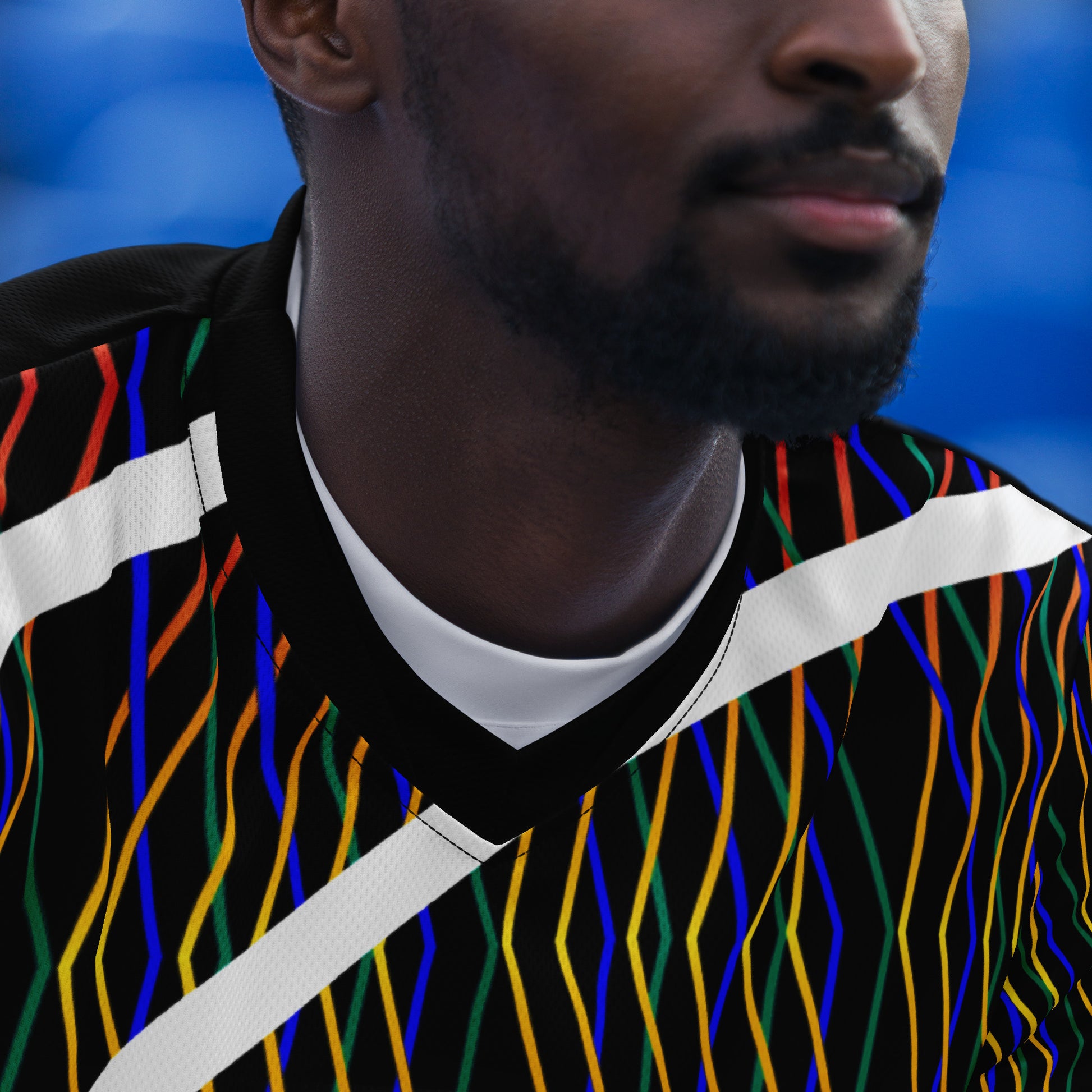 Constellation print recycled unisex sports jersey – Afribix