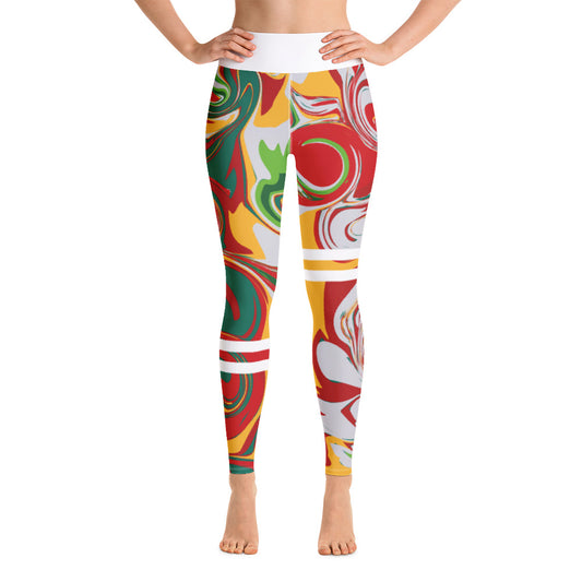 AfriBix Marble High Waist Leggings - Bubblegum