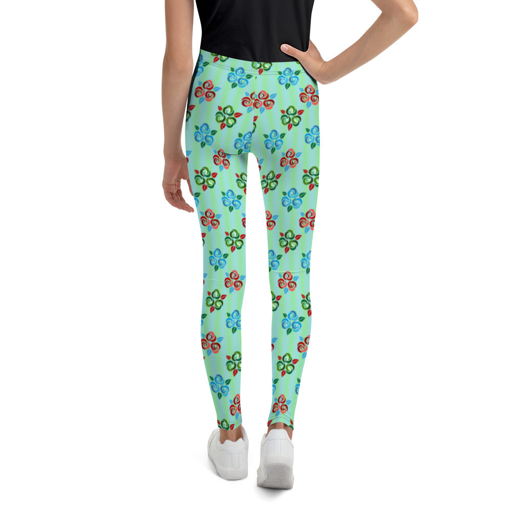 Rose Bouquet Youth Leggings