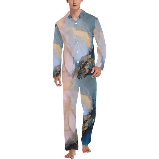 Space Galaxy Men's Long Sleeve Loungewear Set