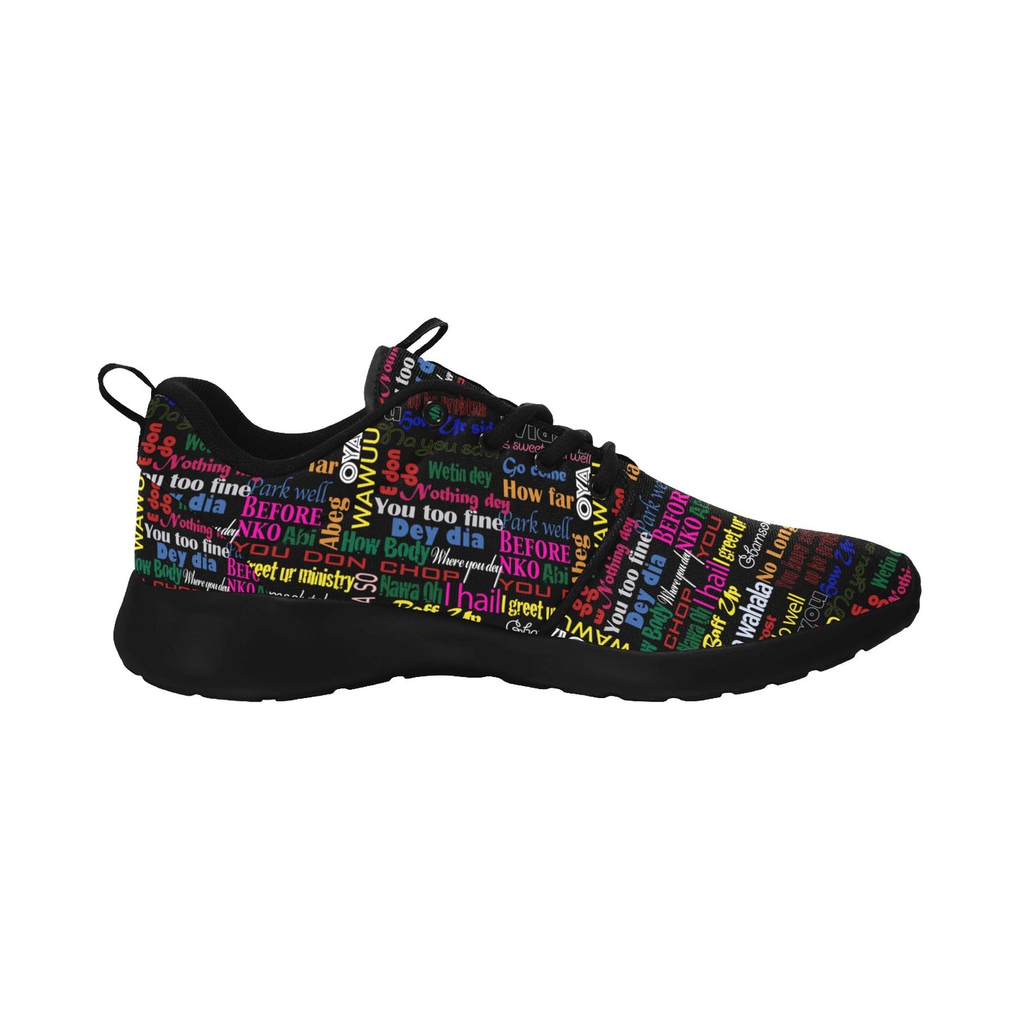 AfriBix Pidgin Print Mens Sneakers Men's Pull Loop Sneakers