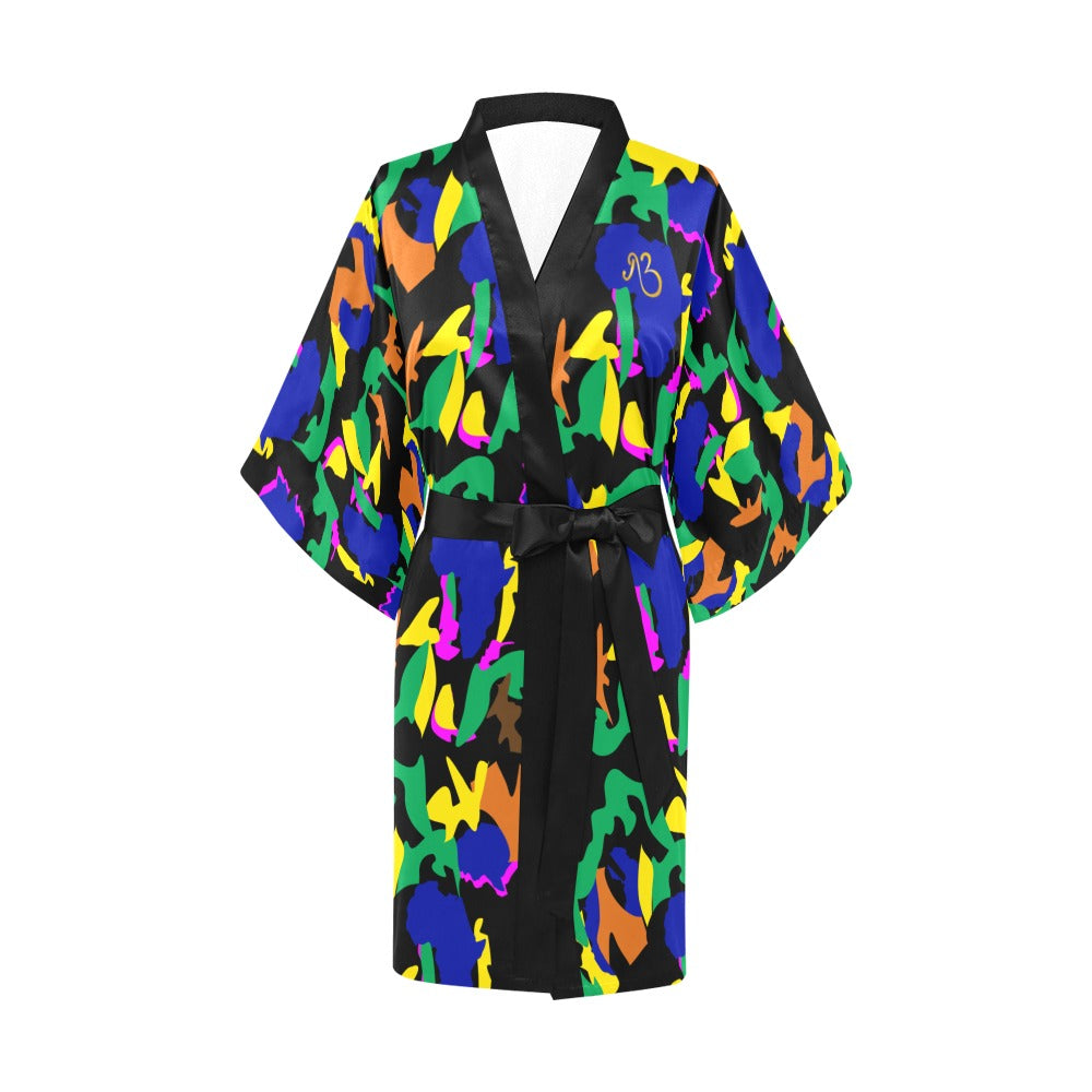 AfriBix Camouflage Kimono Robe Coverup