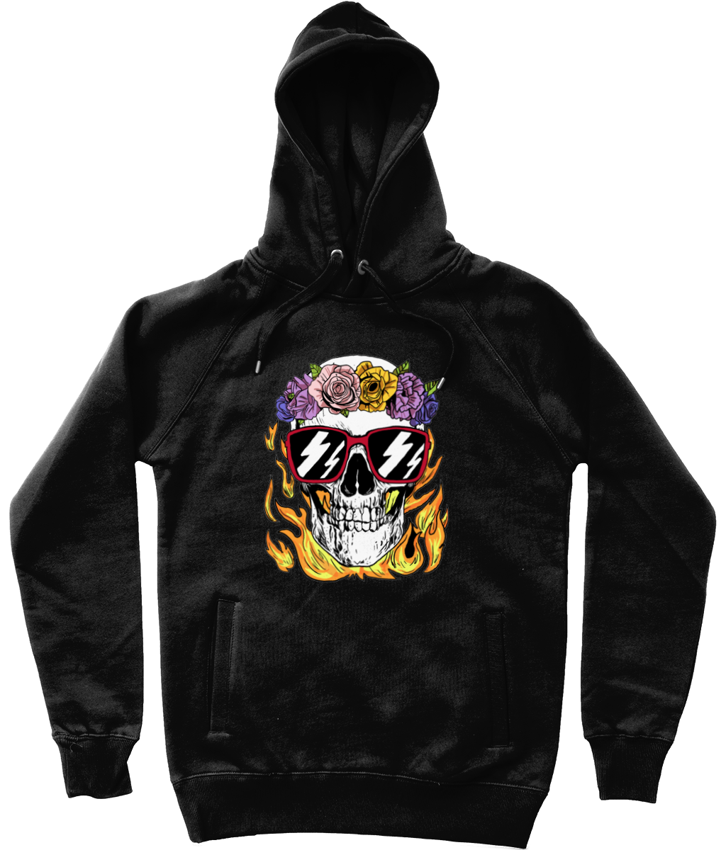 Calm and Collected Graphic Skull Trendy Unisex Pullover Hoodie
