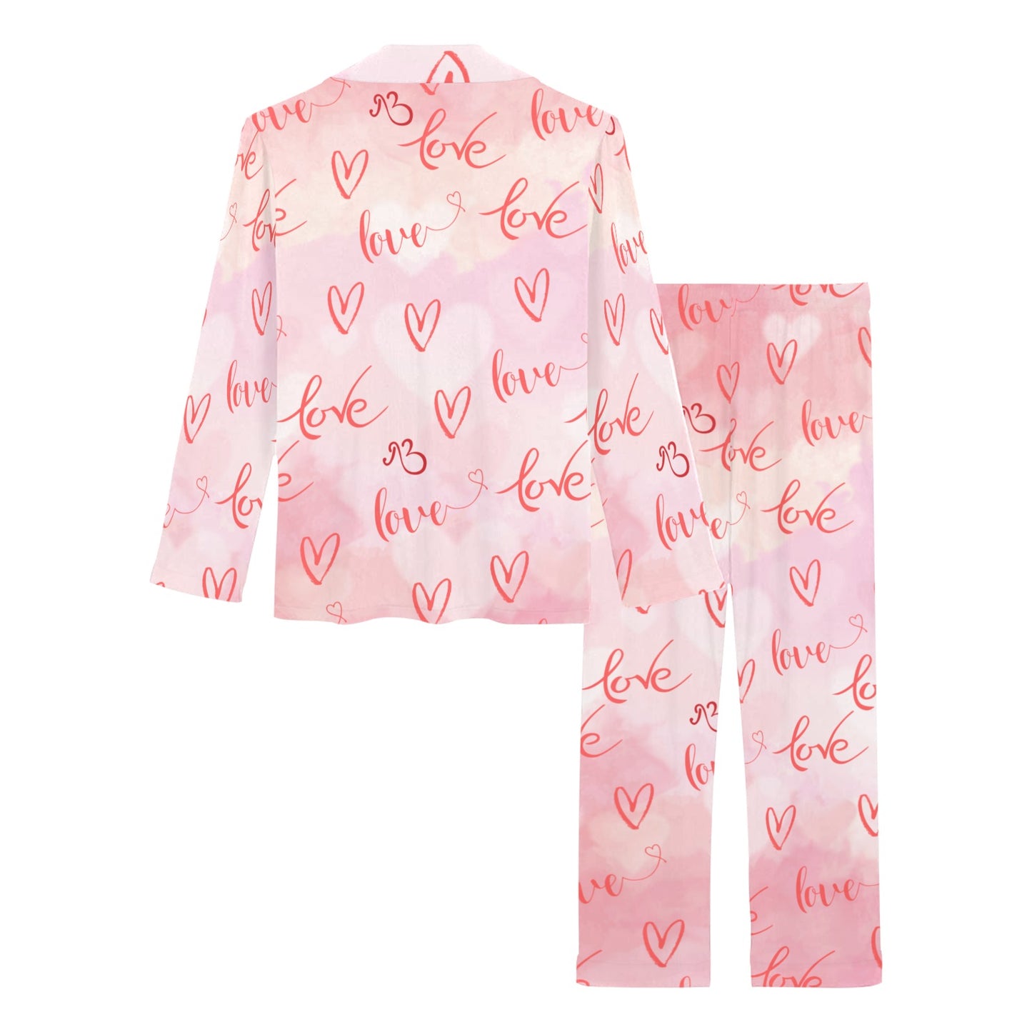 Love Women's Pink Long Pyjama Set