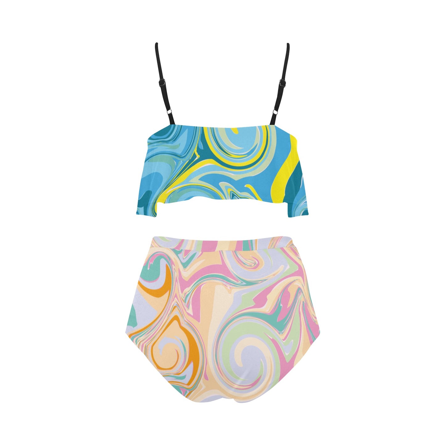 Bubblegum High Waist Flounce Bikini Set