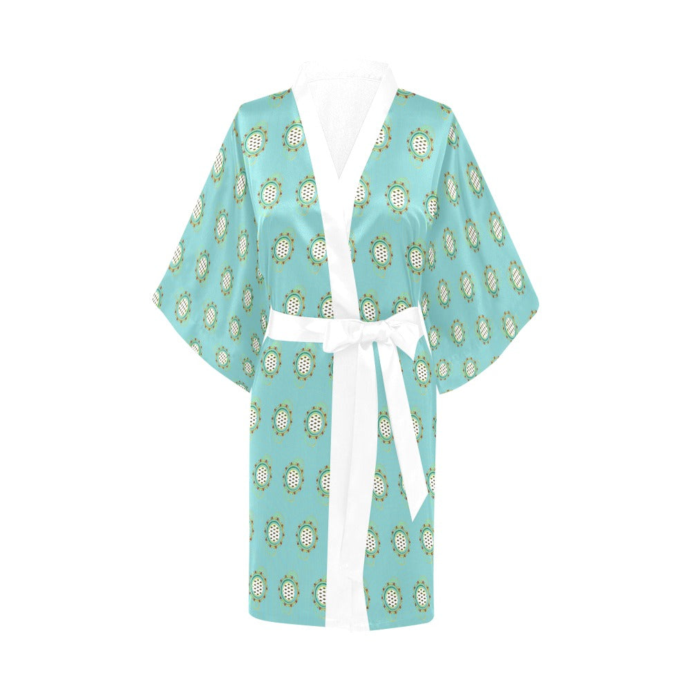 Ankara Adaeze Blue Kimono Robe Coverup