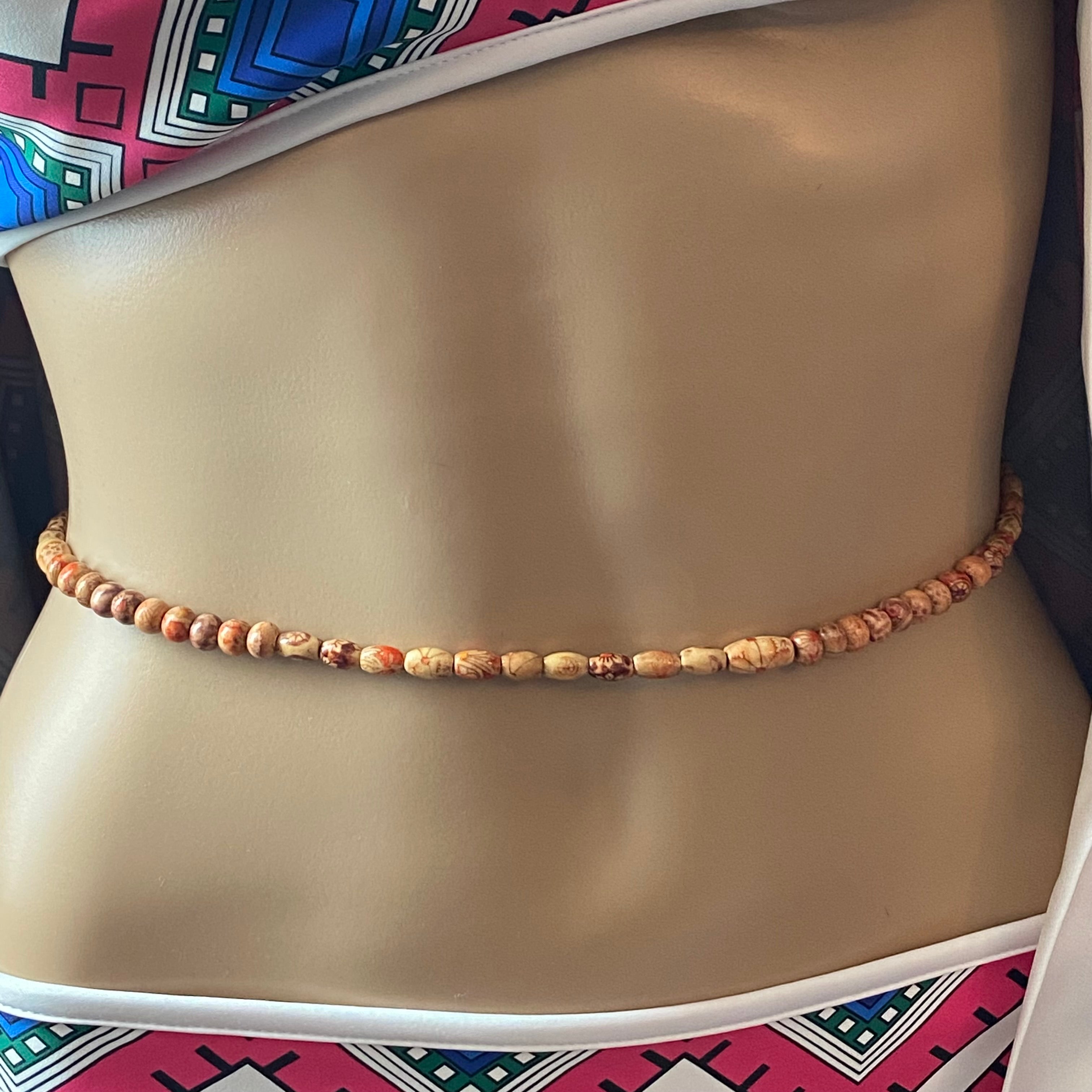 Eze Nwayi Natural Wood Belly Chain Waist Beads Afribix