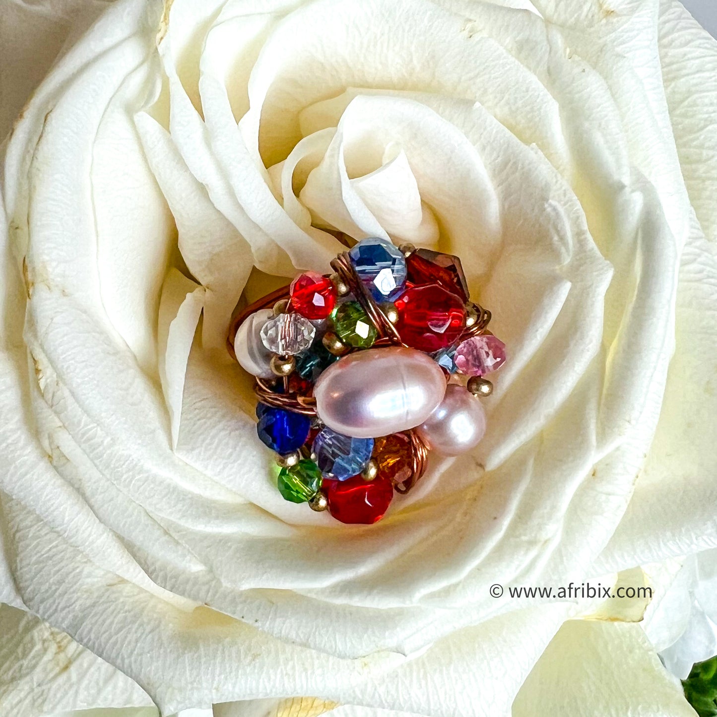 Freshwater Pearl Cluster Ring