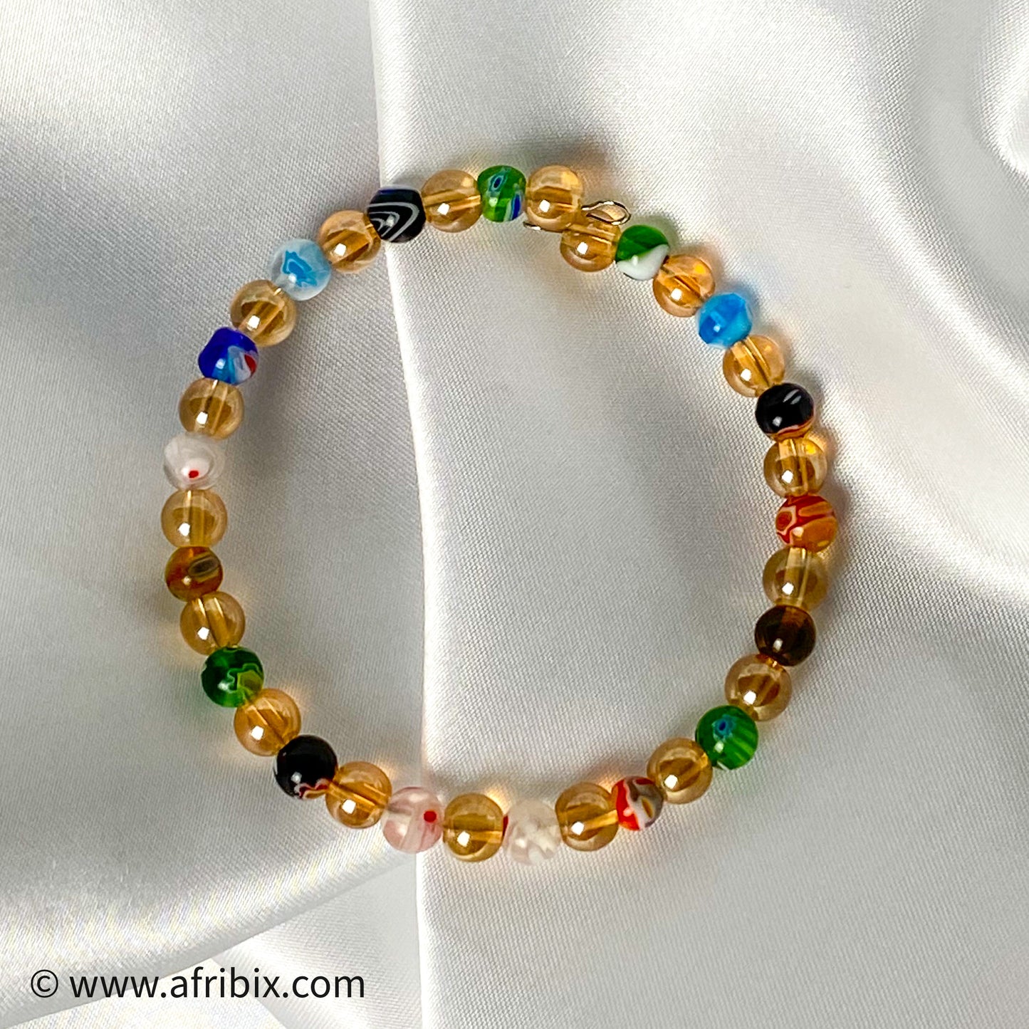 Millefiori 3-piece Colourful Bracelet Set