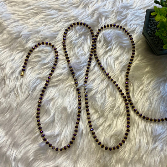 Chioma Purple Iridescent Acrylic Belly Chain Waist Beads