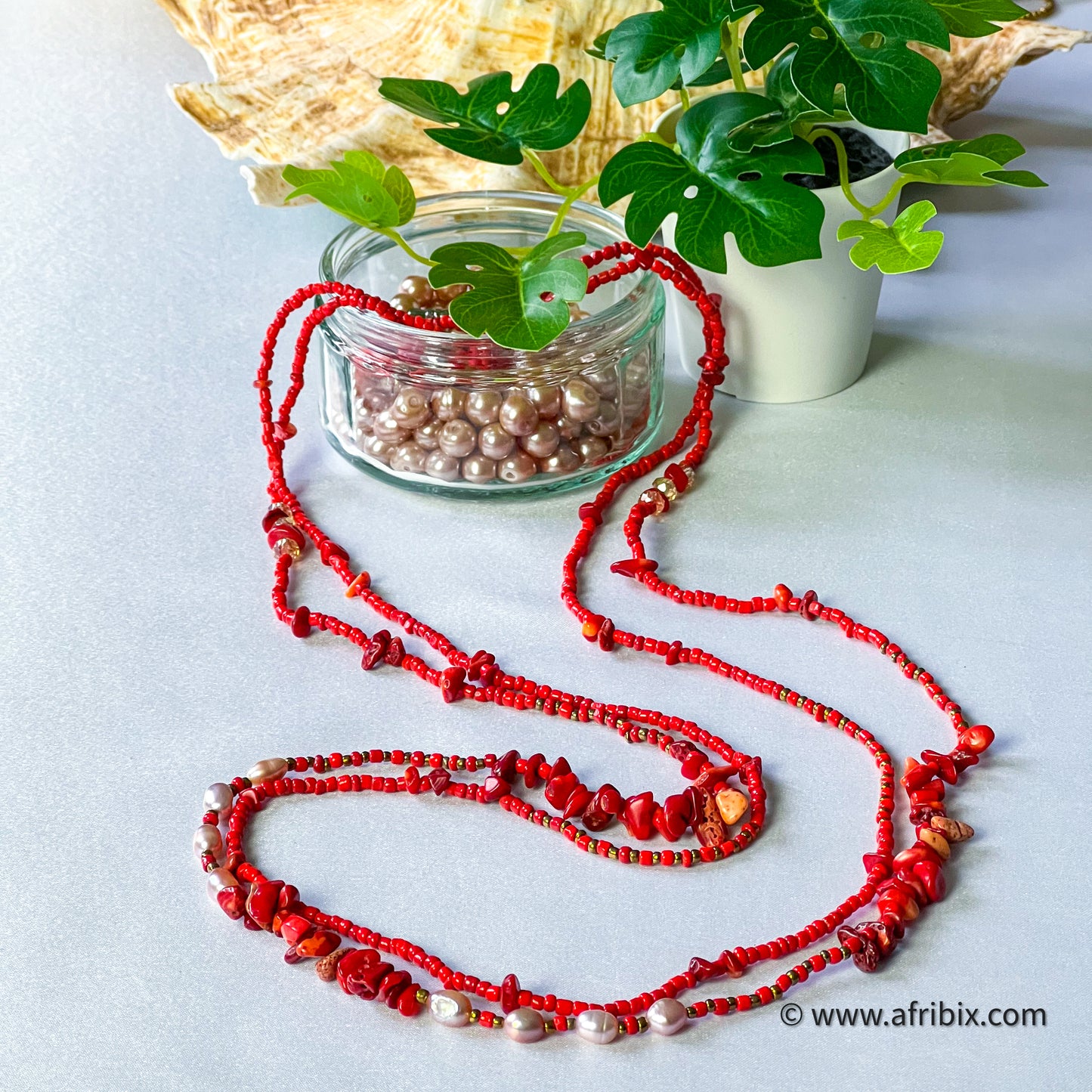 Emotan Genuine Coral Waist Bead Set