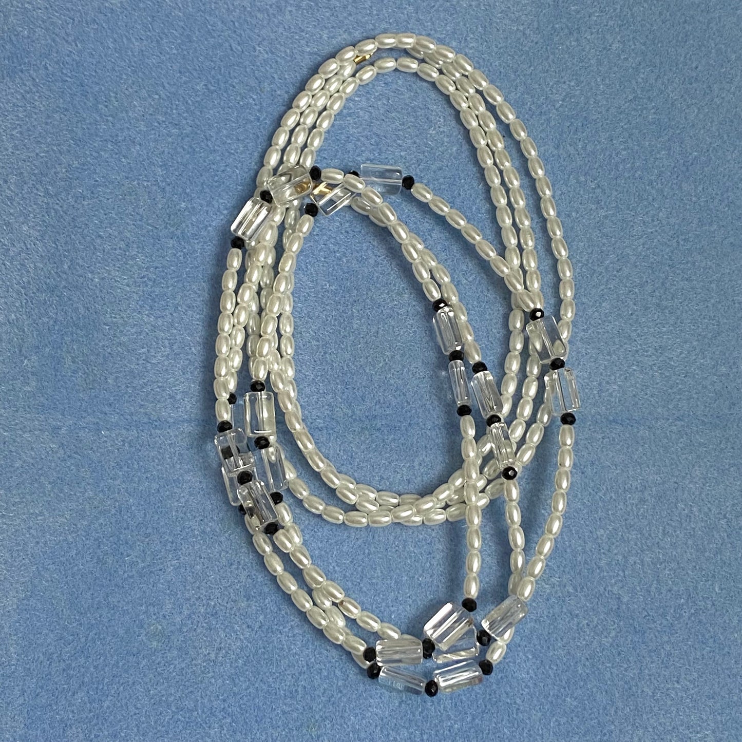 Adaobi White Pearl Belly Chain Waist Beads