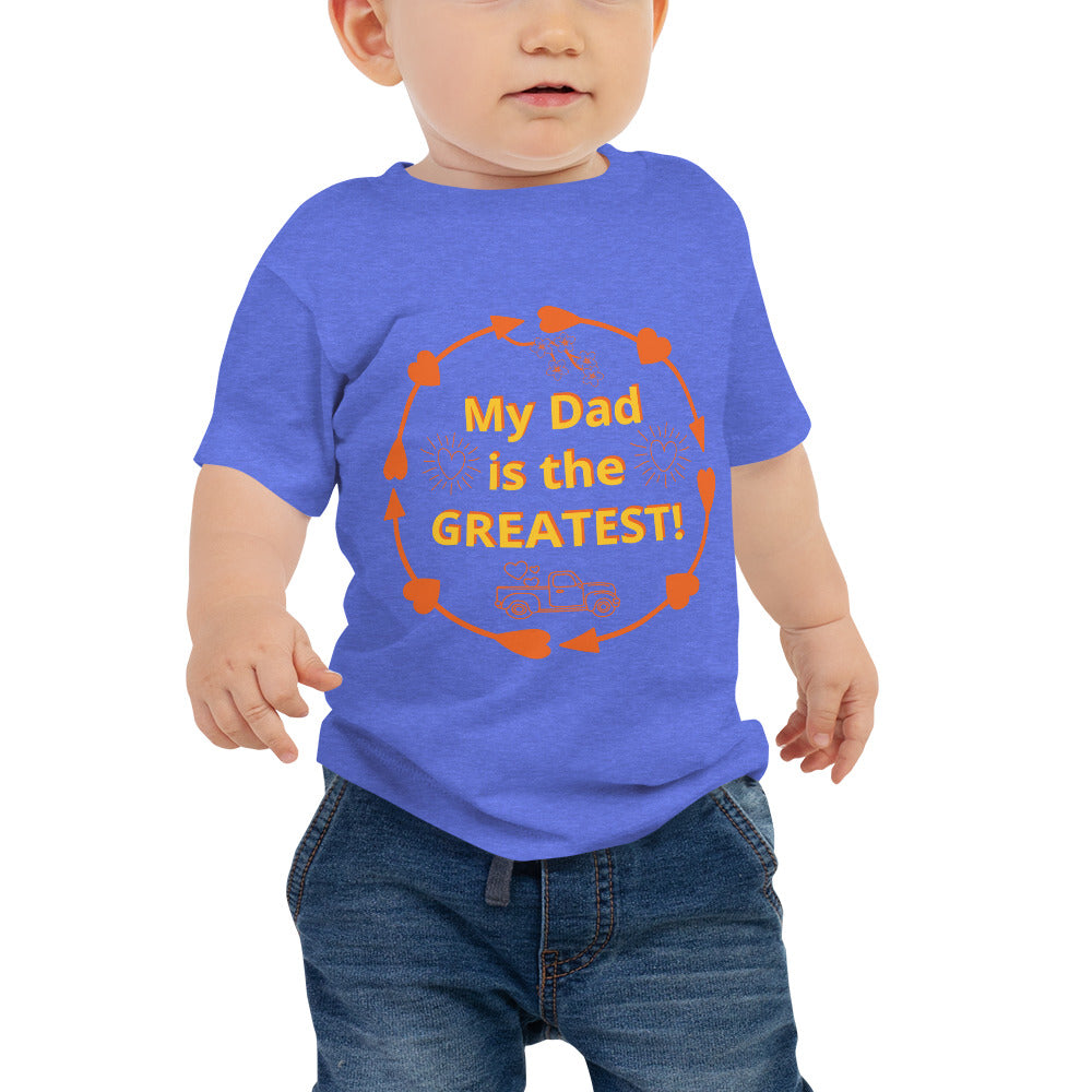 Father's Day 'Greatest Dad' Baby Jersey Short Sleeve Tee