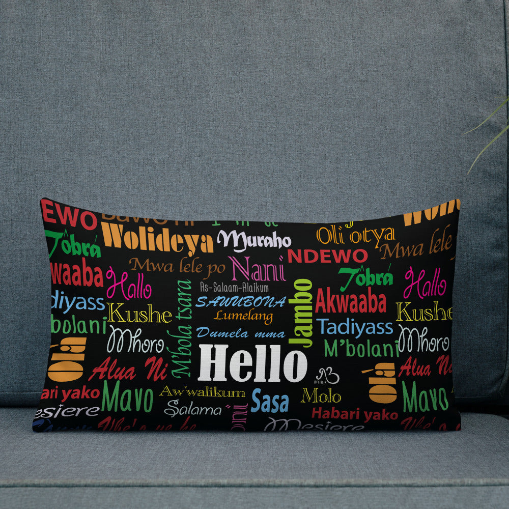 AfriBix Hello Print Premium Pillow