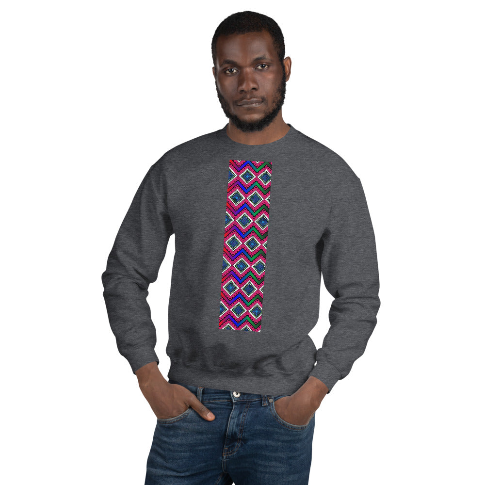 Quad Print Unisex Long sleeve Pullover Sweatshirt