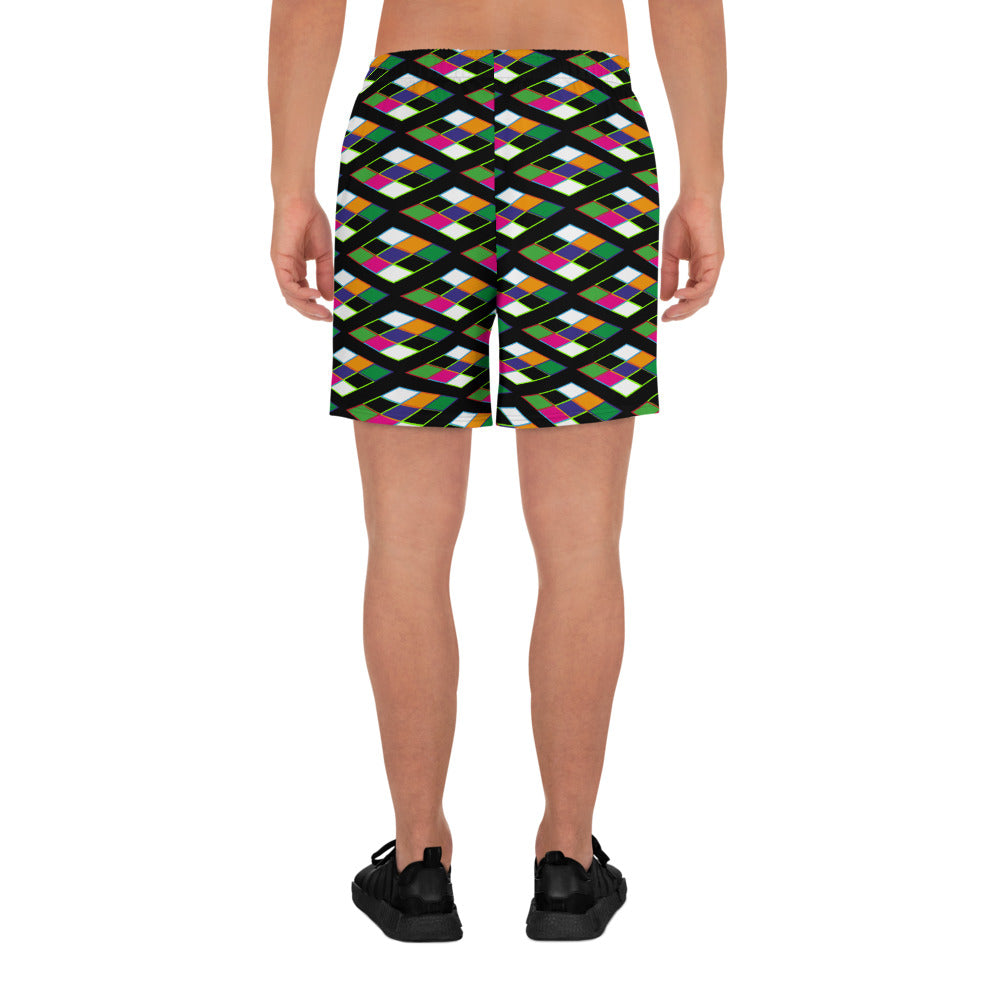 AfriBix Pyramid Print Men's Athletic Shorts