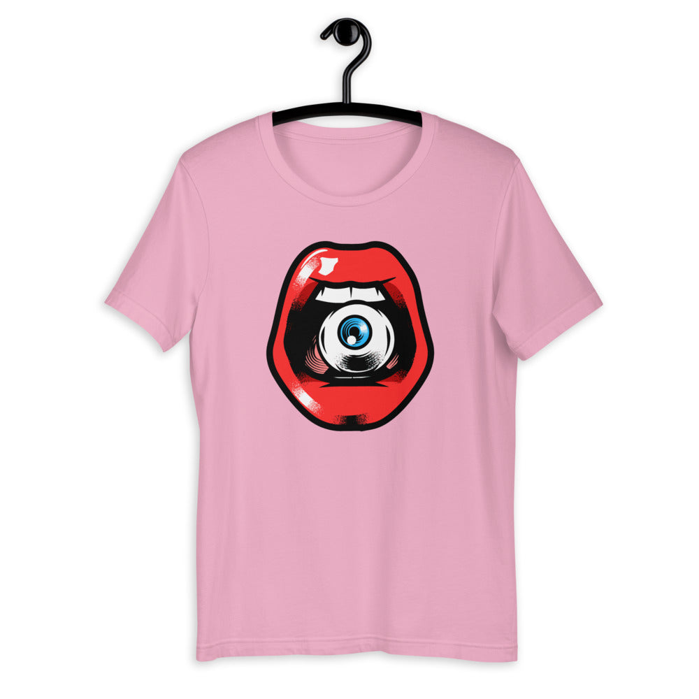 'Speak, I Can See You' Eye in Mouth Short-Sleeve Unisex T-Shirt