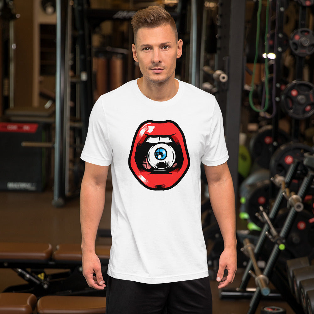 'Speak, I Can See You' Eye in Mouth Short-Sleeve Unisex T-Shirt
