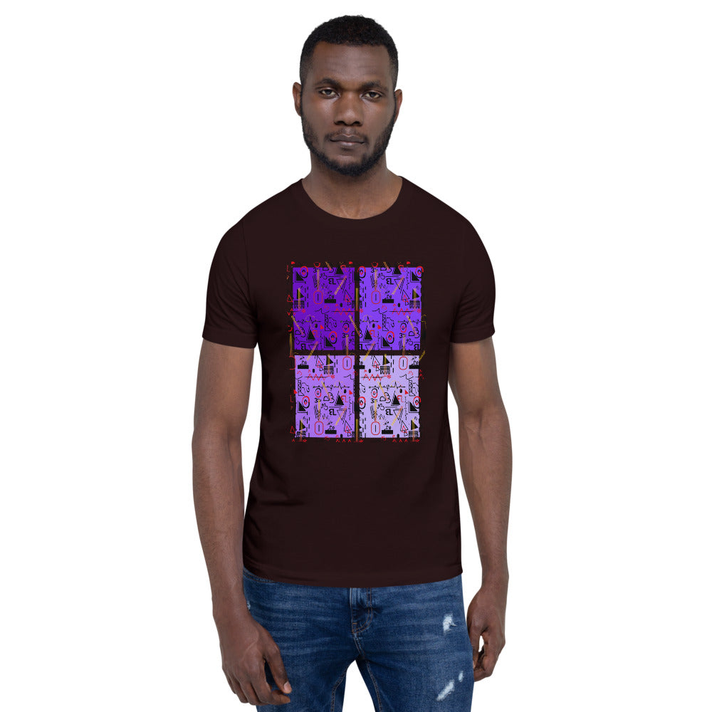 Linear Print Graphic Unisex T-Shirt