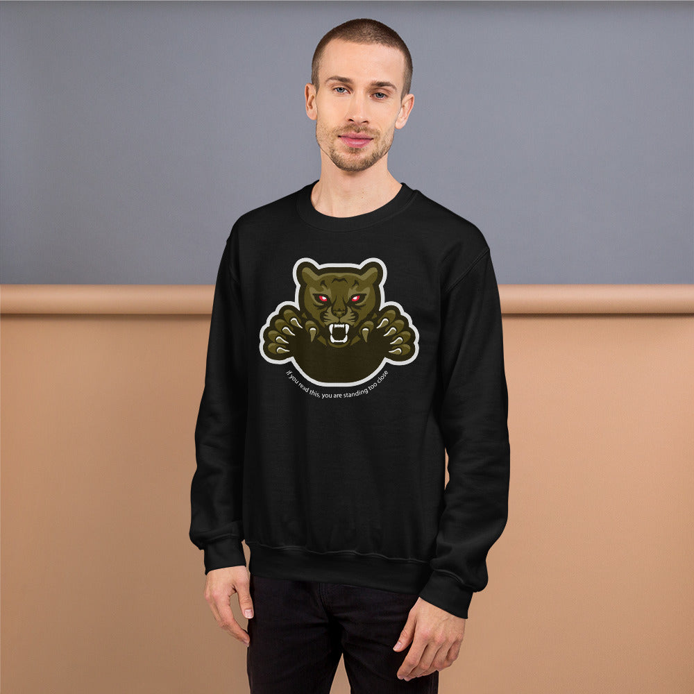 'Physical Distancing' Graphic Panther Comfortable Unisex Sweatshirt