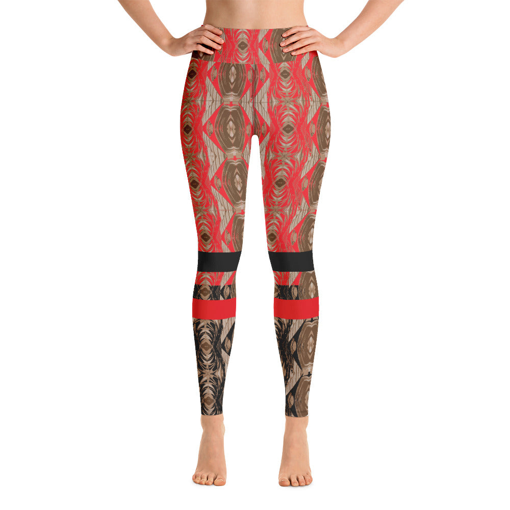 Cathedral Patch Leggings - Scarlet