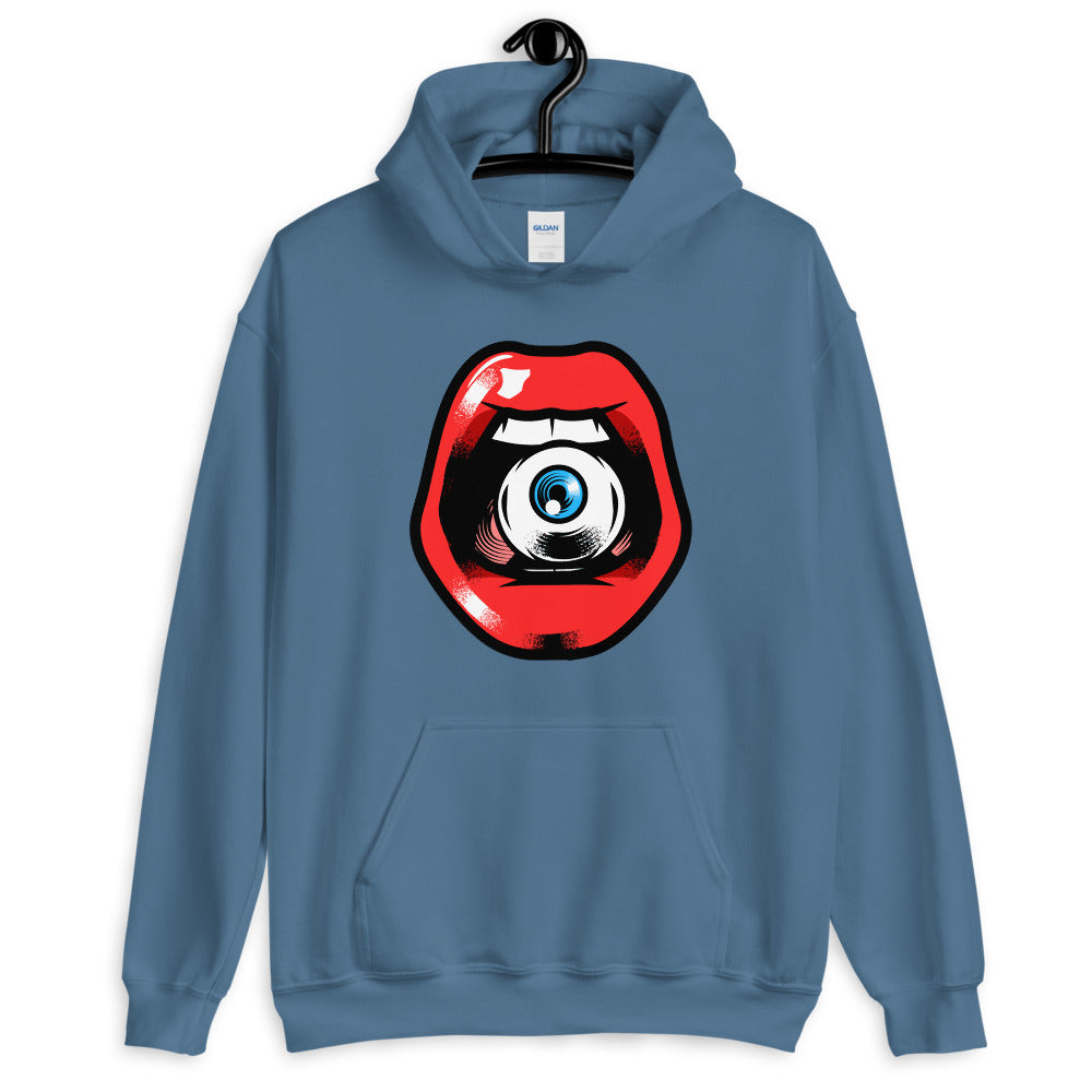 'Speak, I Can See You' Eye in Mouth Comfortable Unisex Hoodie