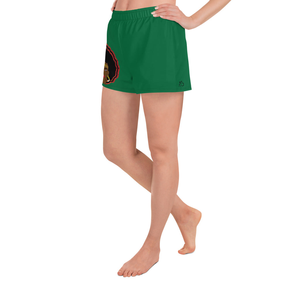 AfriBix Warrior Women's Athletic Shorts - Green