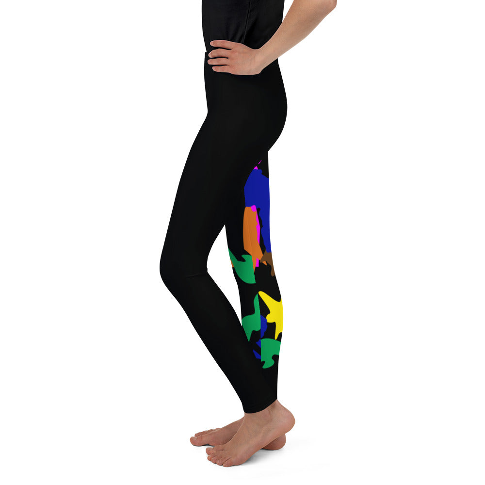 AfriBix Camo Youth Leggings - Noir