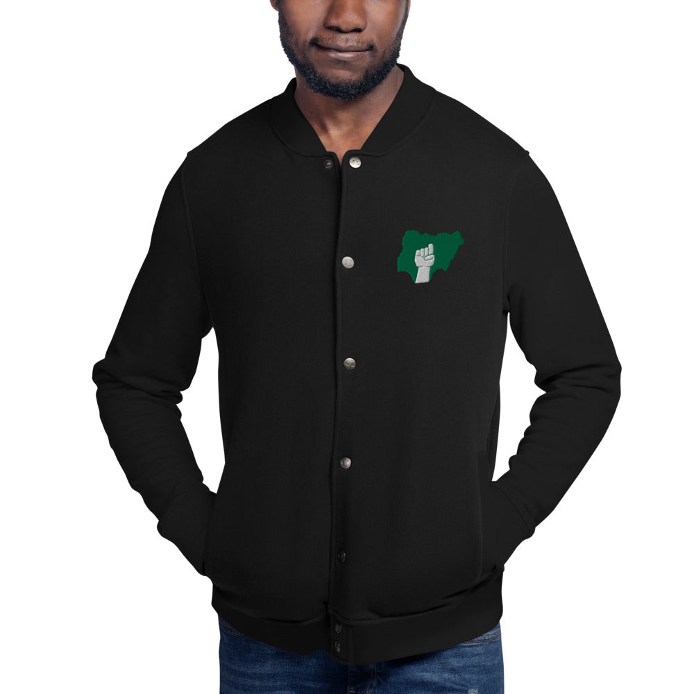 Naija Pride Embroidered Bomber Jacket