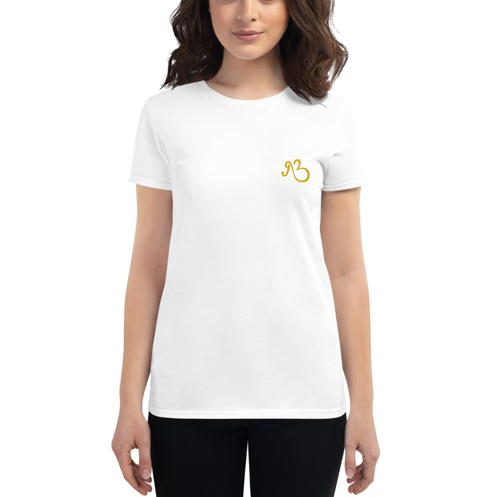 AfriBix Classic Embroidered Women's Short Sleeve T-shirt
