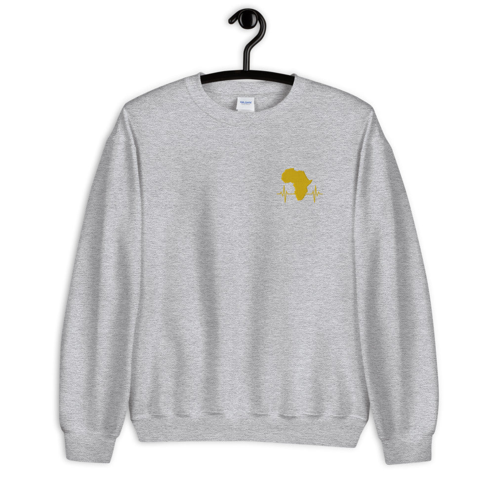 AfriBix Heartbeat of Africa Embroidered Unisex Sweatshirt