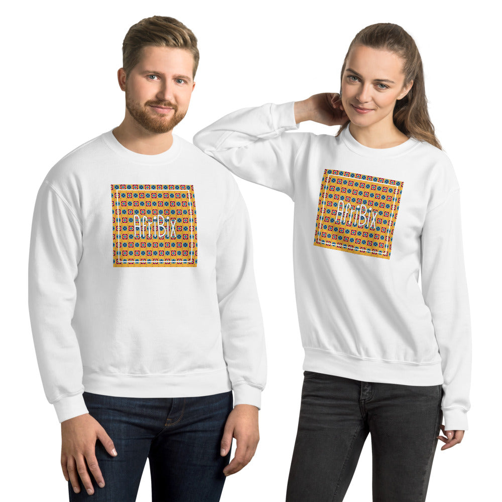 AfrBic Classic Alternate Print Unisex Crew Neck Long Sleeve Pullover Sweatshirt