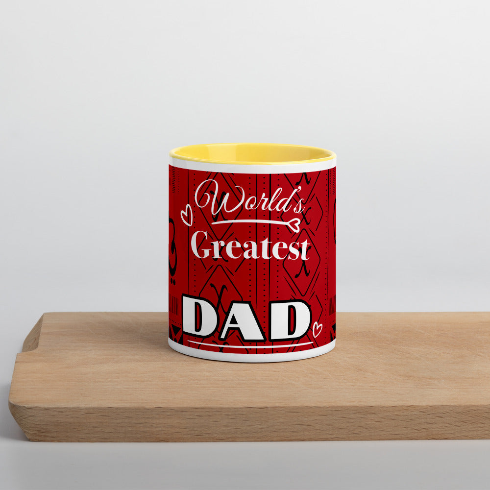 Worlds Greatest Dad Mug with Color Inside