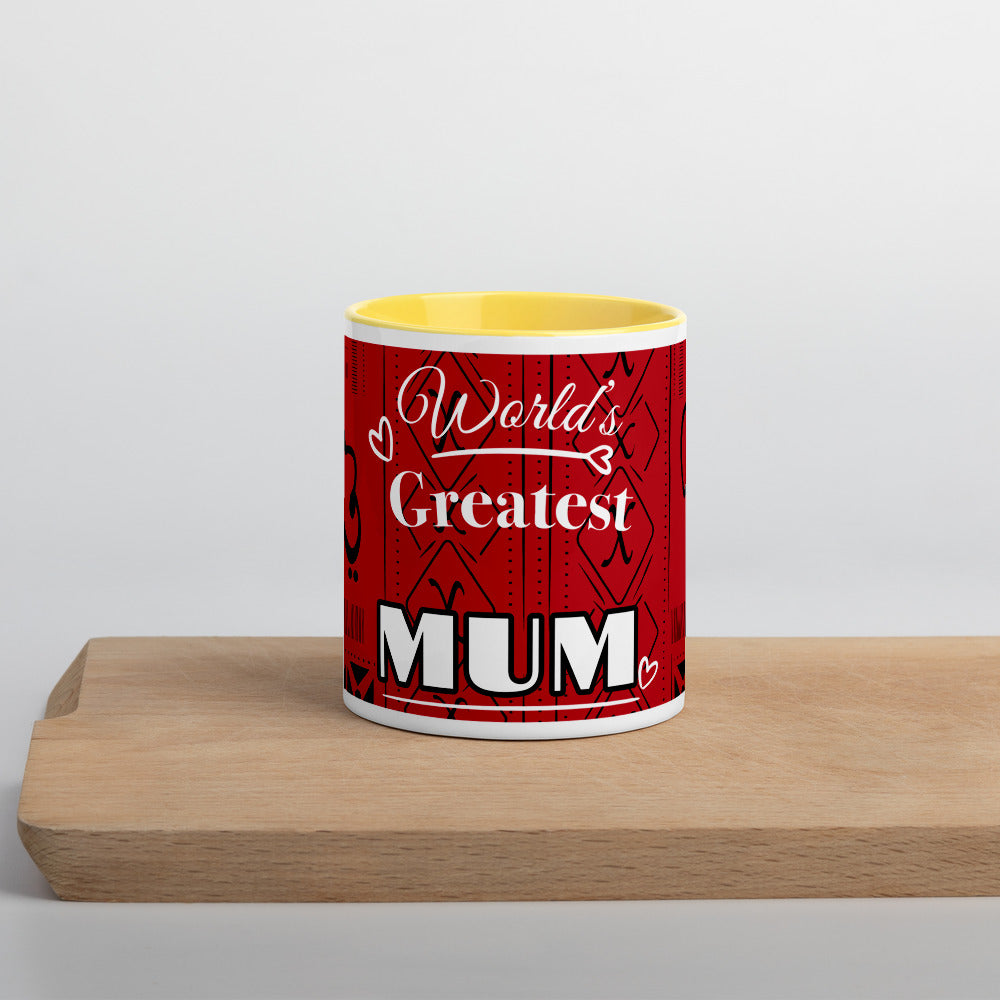 World's Greatest Mum Mug with Color Inside