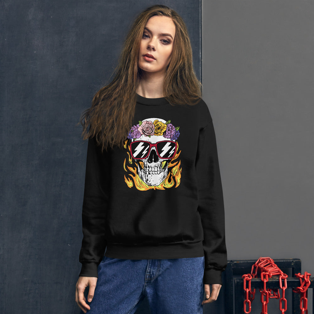 Calm and Collected Graphic Skull Comfortable Unisex Sweatshirt