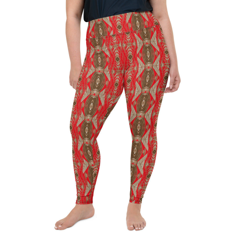 Cathedral Print Plus Size High Waist Leggings